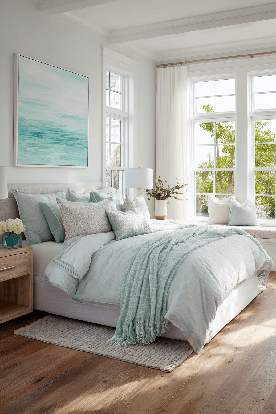 29 Modern Coastal Bedroom Ideas for Sleeping with the Windows Open 17