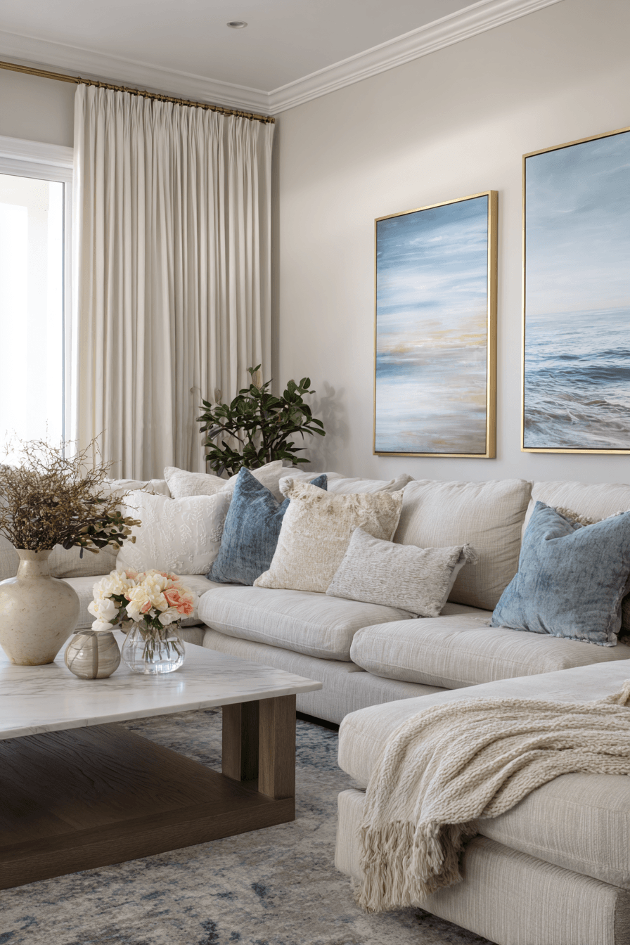 29 Beachy Living Rooms Made for Lazy Afternoons 18