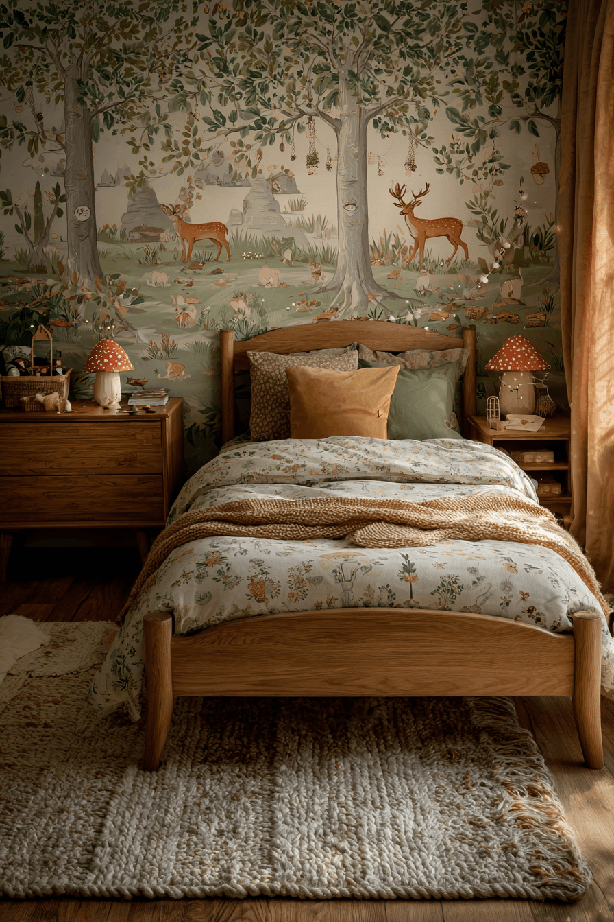 29 Forest Themed Bedroom Ideas That Bring the Outside In 18