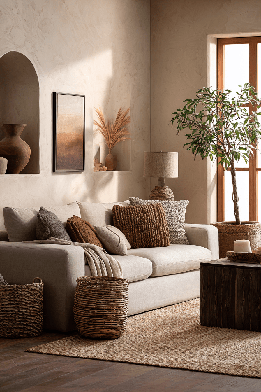 29 Warm Earthy Living Rooms That Ground You 2