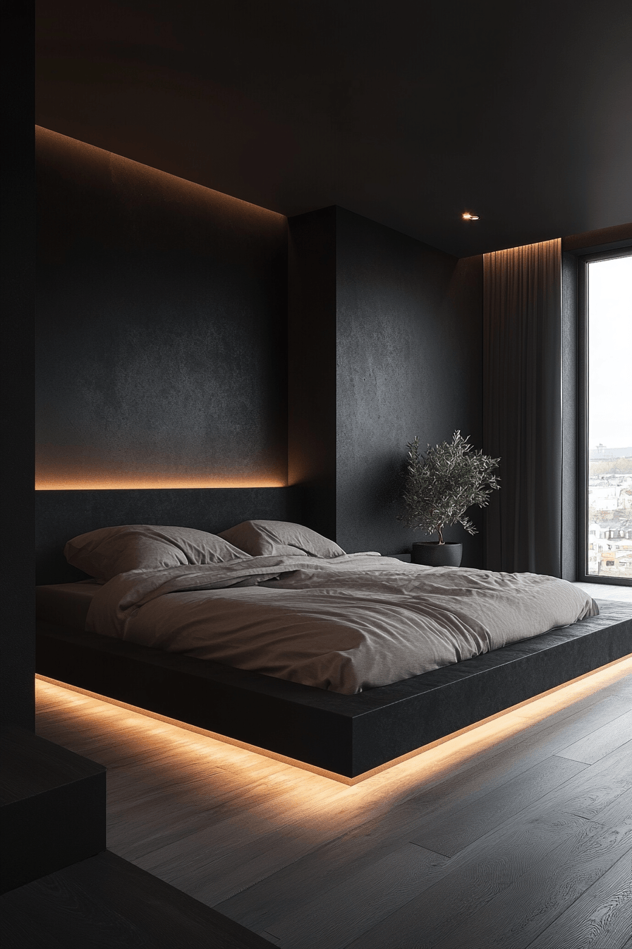 29 Black Themed Bedroom Ideas That Feel Cozy, Not Depressing 2