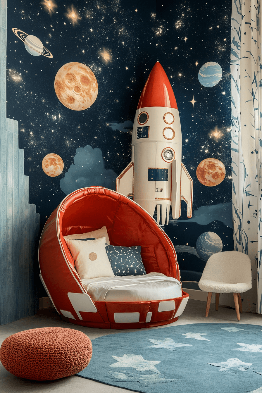 29 Space Themed Bedroom Ideas for Kids Who Want to Sleep on the Moon 2