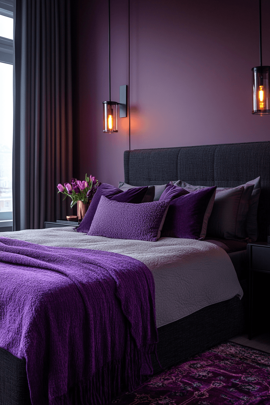 29 Purple Themed Bedroom Ideas That Feel Grown-Up, Not Girly 2