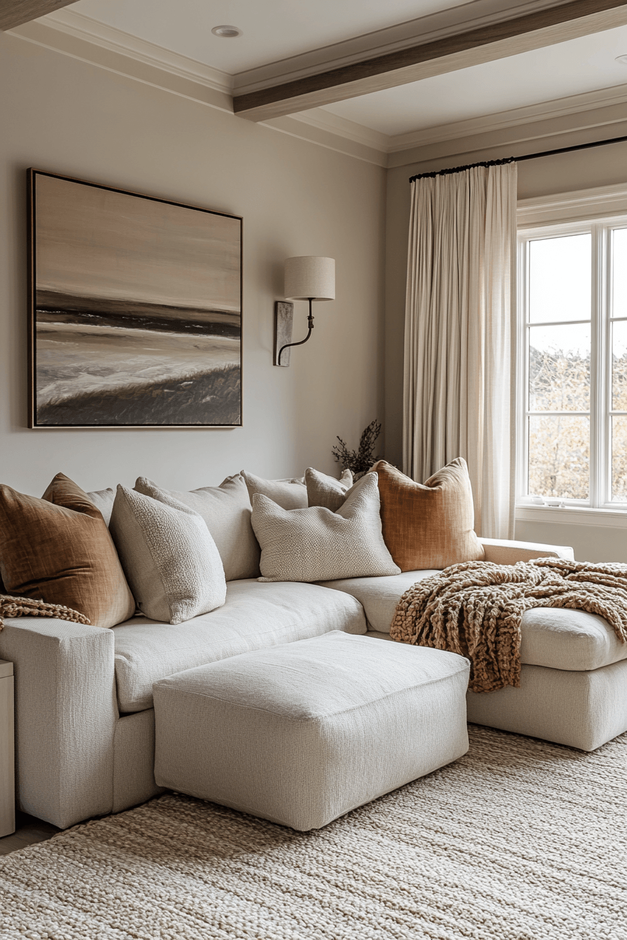 29 Warm Beige Living Rooms for Quiet Evenings 20