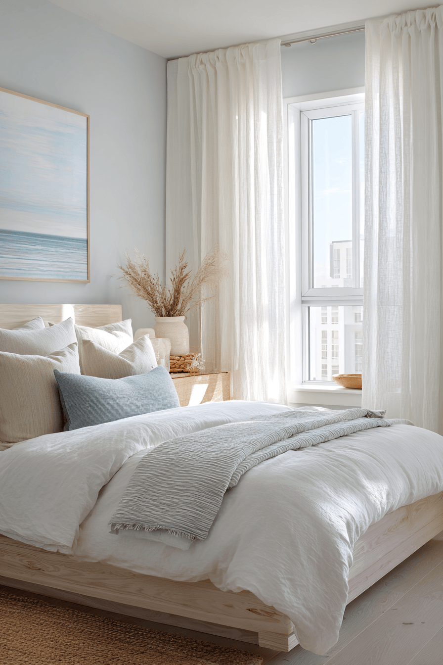 29 Modern Coastal Bedroom Ideas for Sleeping with the Windows Open 20