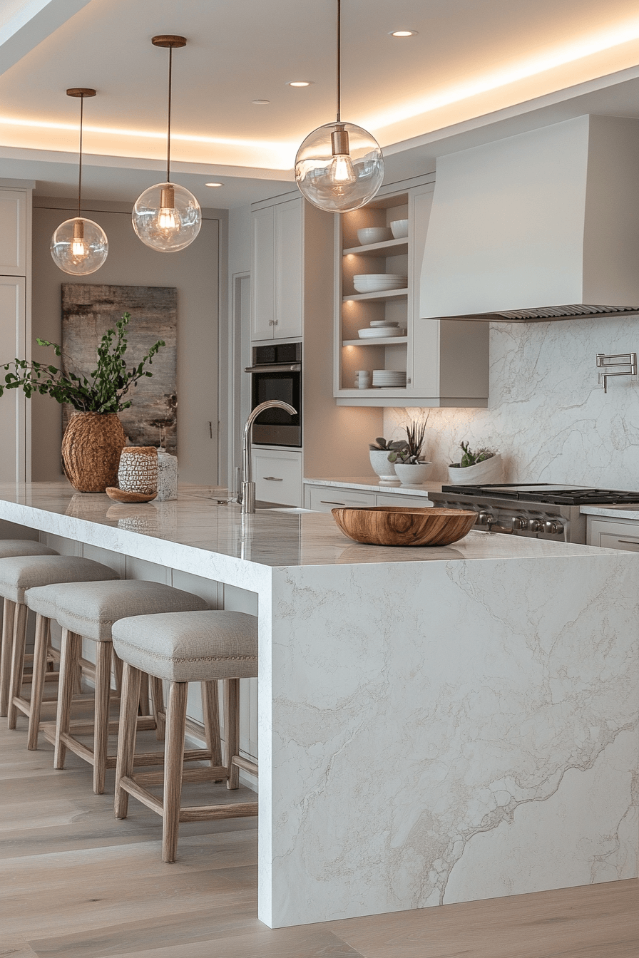 29 Modern Coastal Kitchen Ideas That Look Clean Without Feeling Cold 20