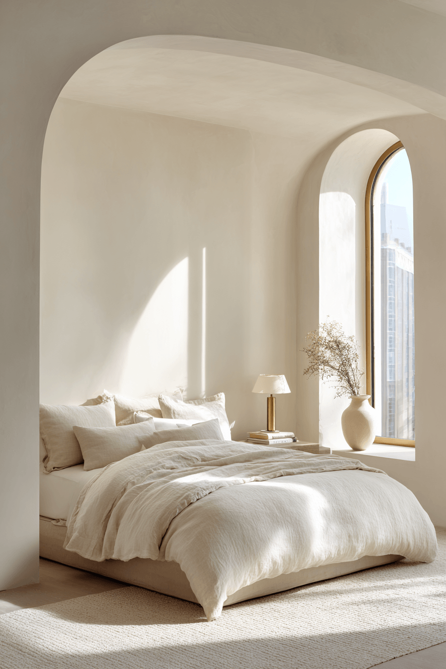 29 Warm Minimalist Bedrooms That Still Feel Like Home 21