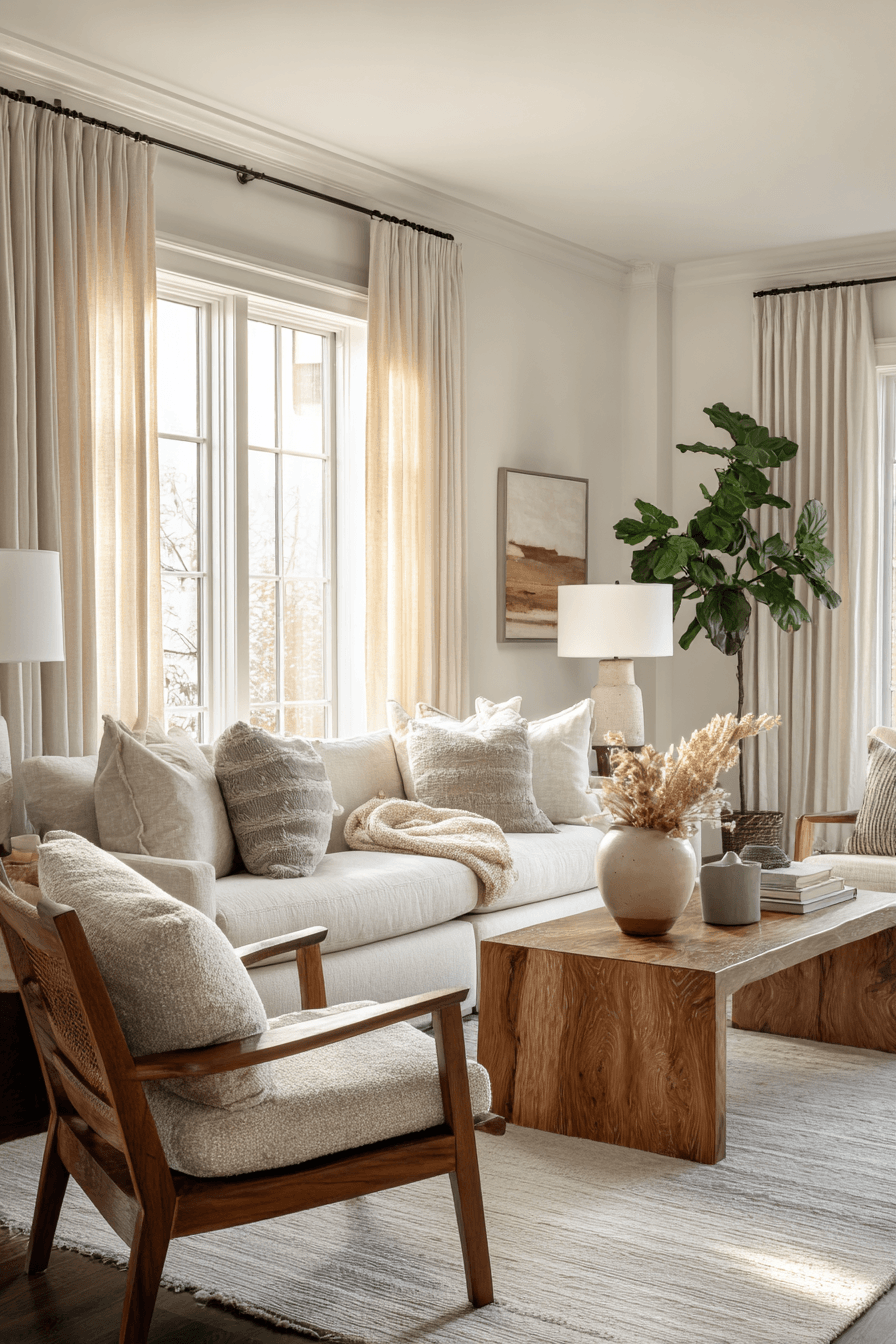 29 Warm Beige Living Rooms for Quiet Evenings 21