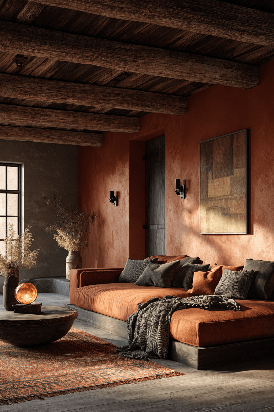 29 Warm Rustic Living Rooms That Feel Like a Cabin 23