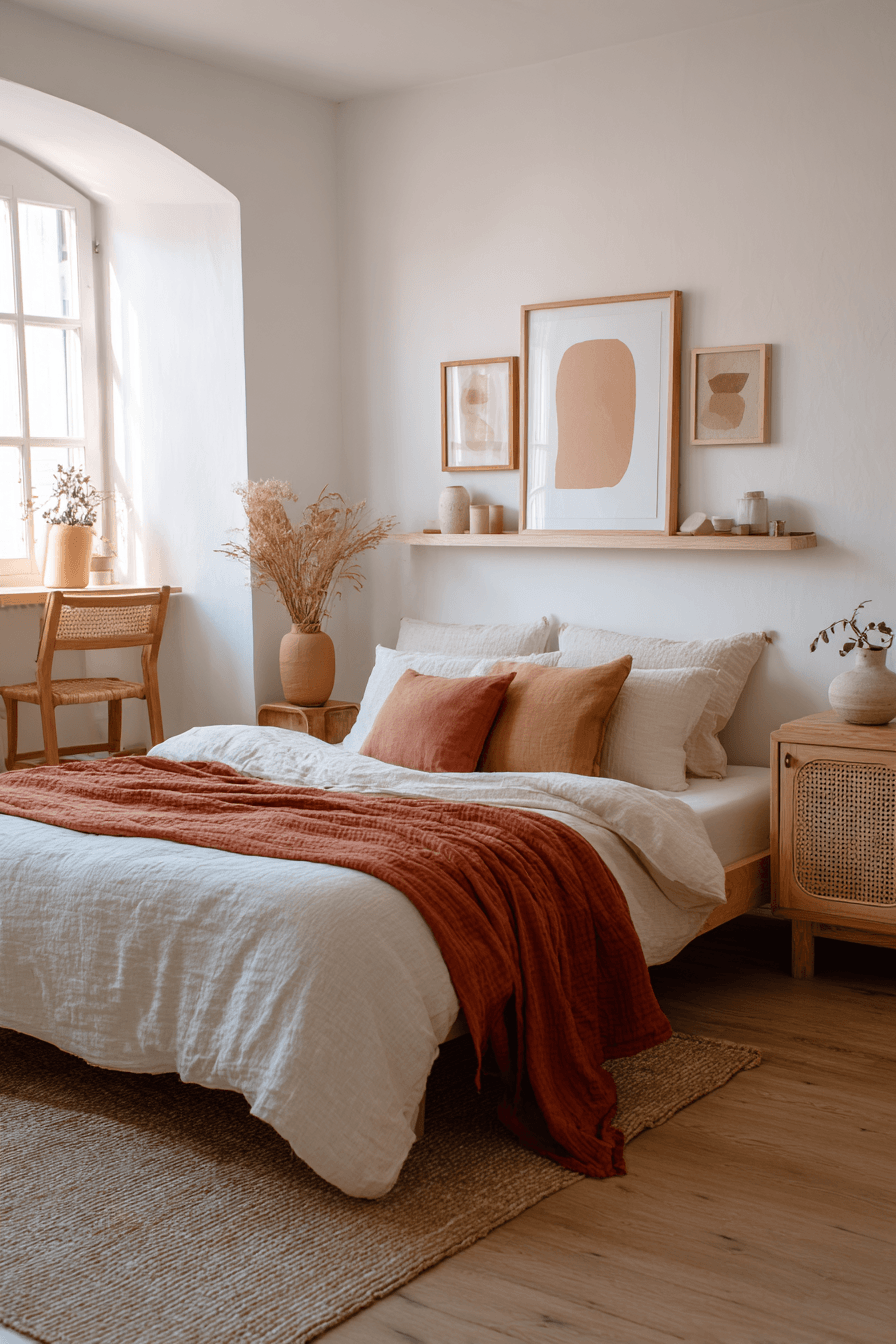 29 Warm Minimalist Bedrooms That Still Feel Like Home 24