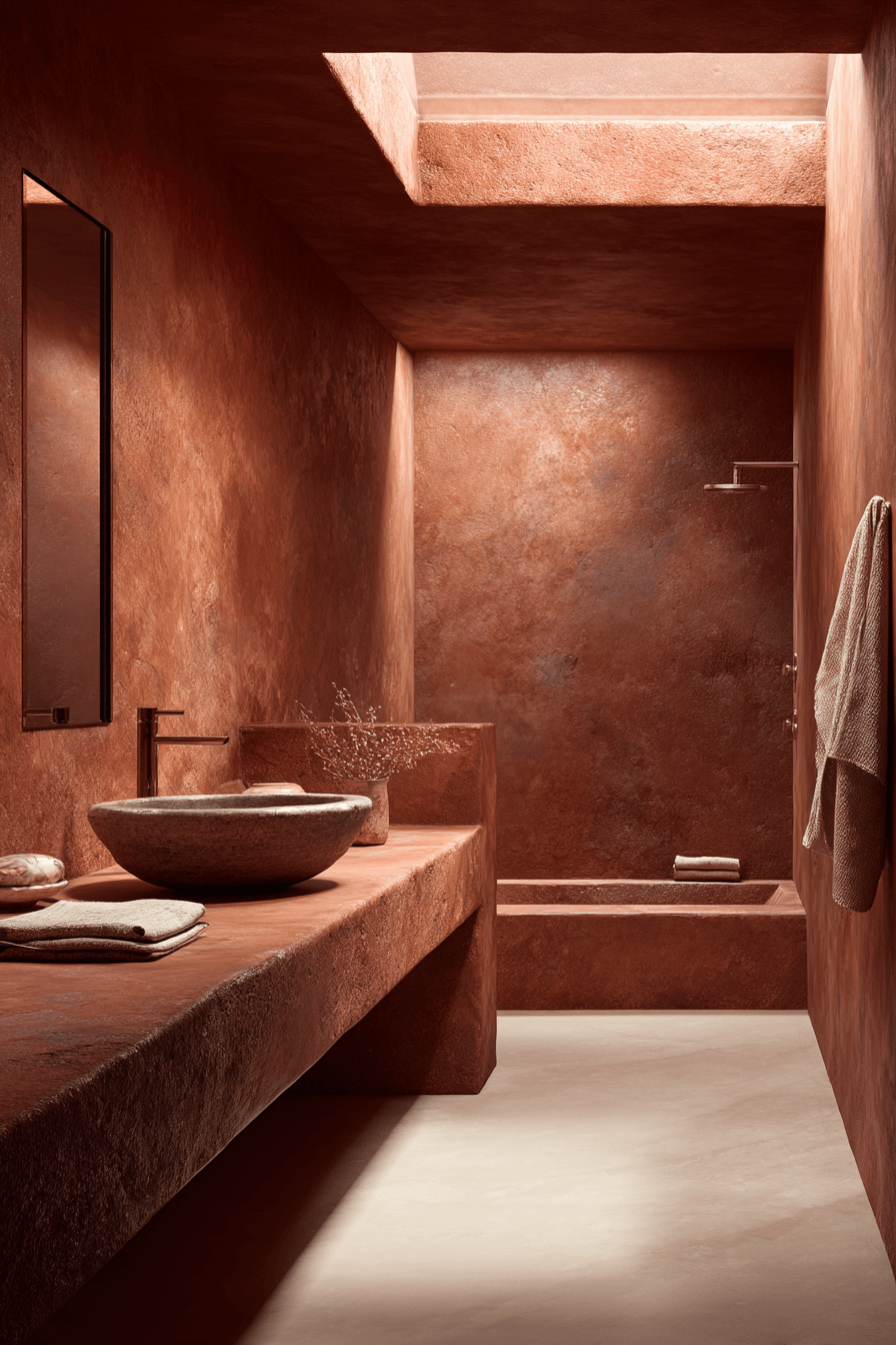 29 Terracotta Bathroom Ideas That Warm Up Your Space With Earthy Elegance 25