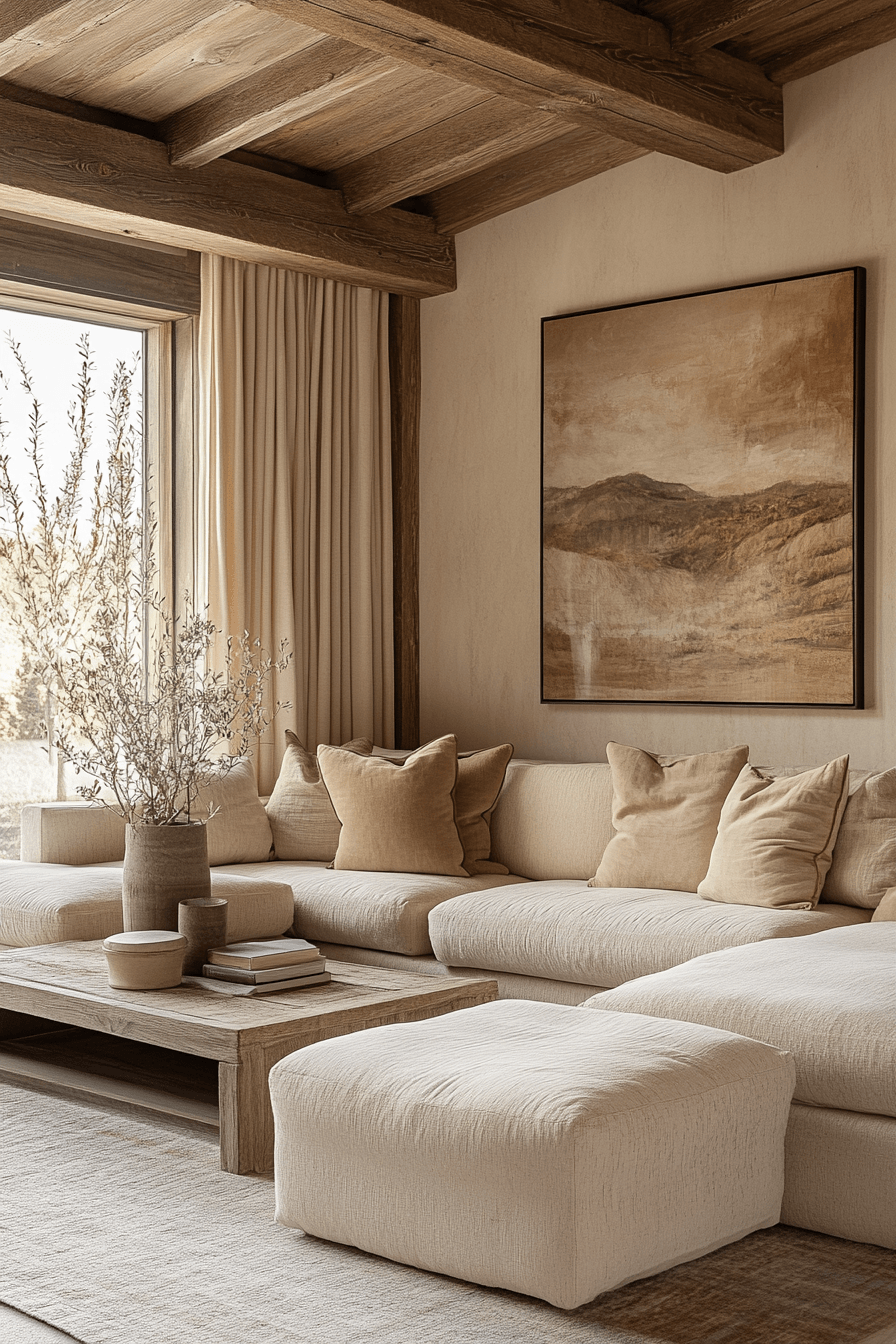 29 Warm Beige Living Rooms for Quiet Evenings 25
