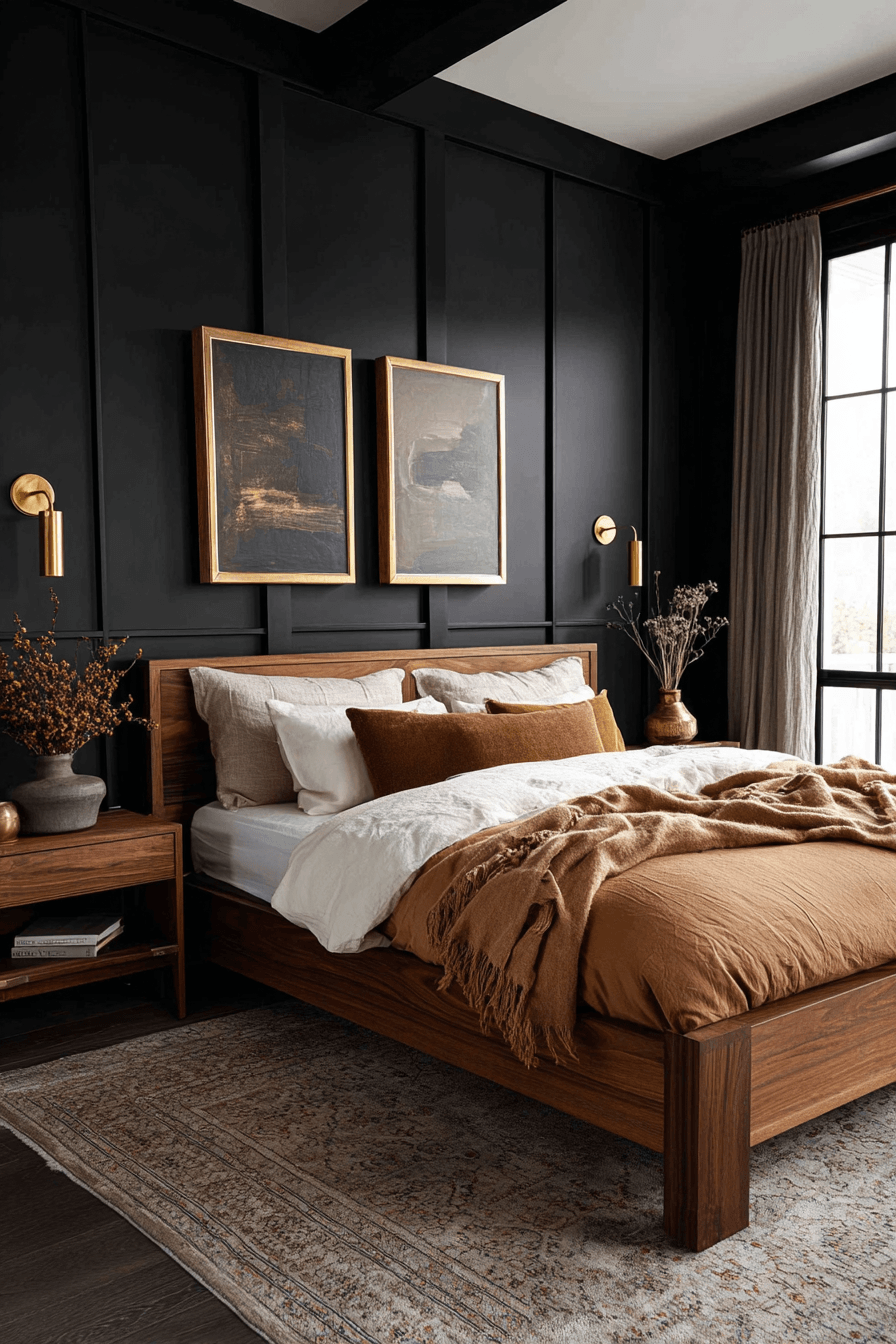 29 Black Themed Bedroom Ideas That Feel Cozy, Not Depressing 25