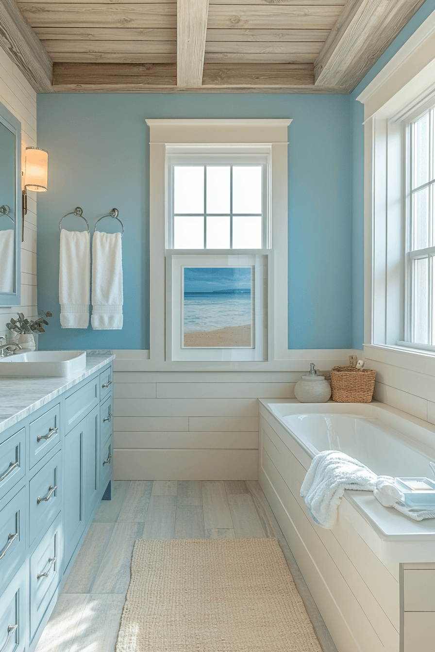 29 Beachy Bathroom Ideas That Feel Like a Morning at the Shore 26 Beachy Bathroom