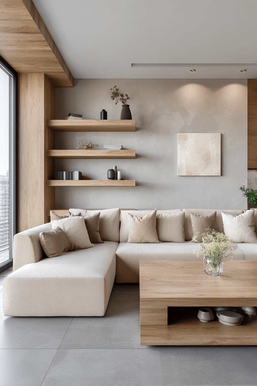 29 Warm Beige Living Rooms for Quiet Evenings 26