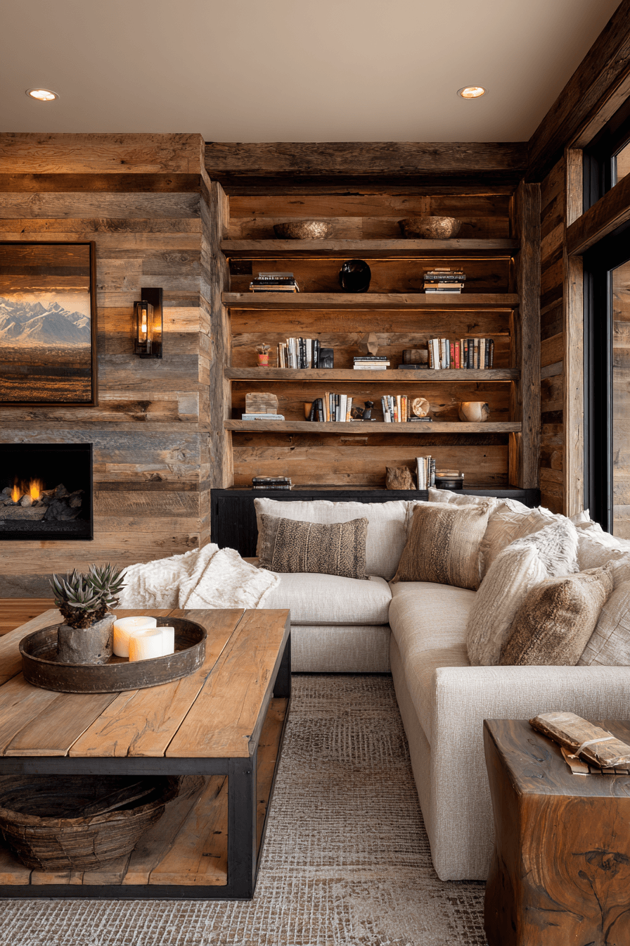 29 Warm Rustic Living Rooms That Feel Like a Cabin 26