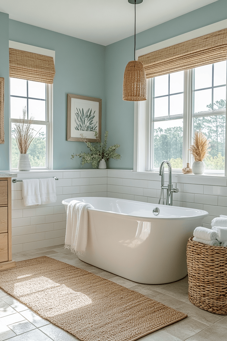 29 Beachy Bathroom Ideas That Feel Like a Morning at the Shore 27 Beachy Bathroom