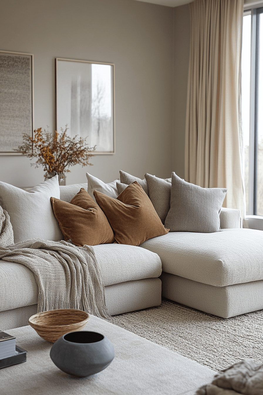 29 Grey and Beige Living Room Ideas That Balance Cool and Warm Tones 27