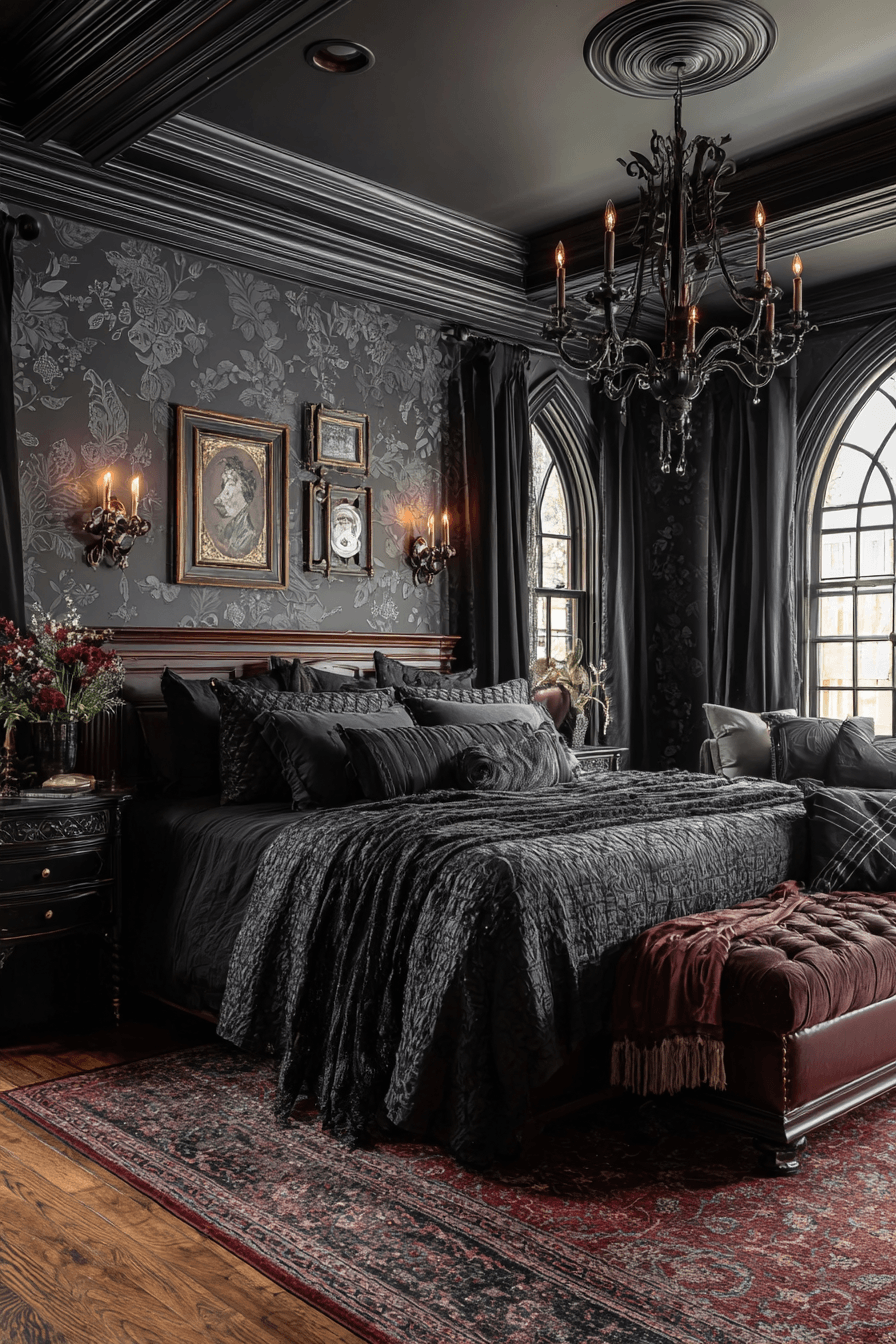 29 Black Themed Bedroom Ideas That Feel Cozy, Not Depressing 3