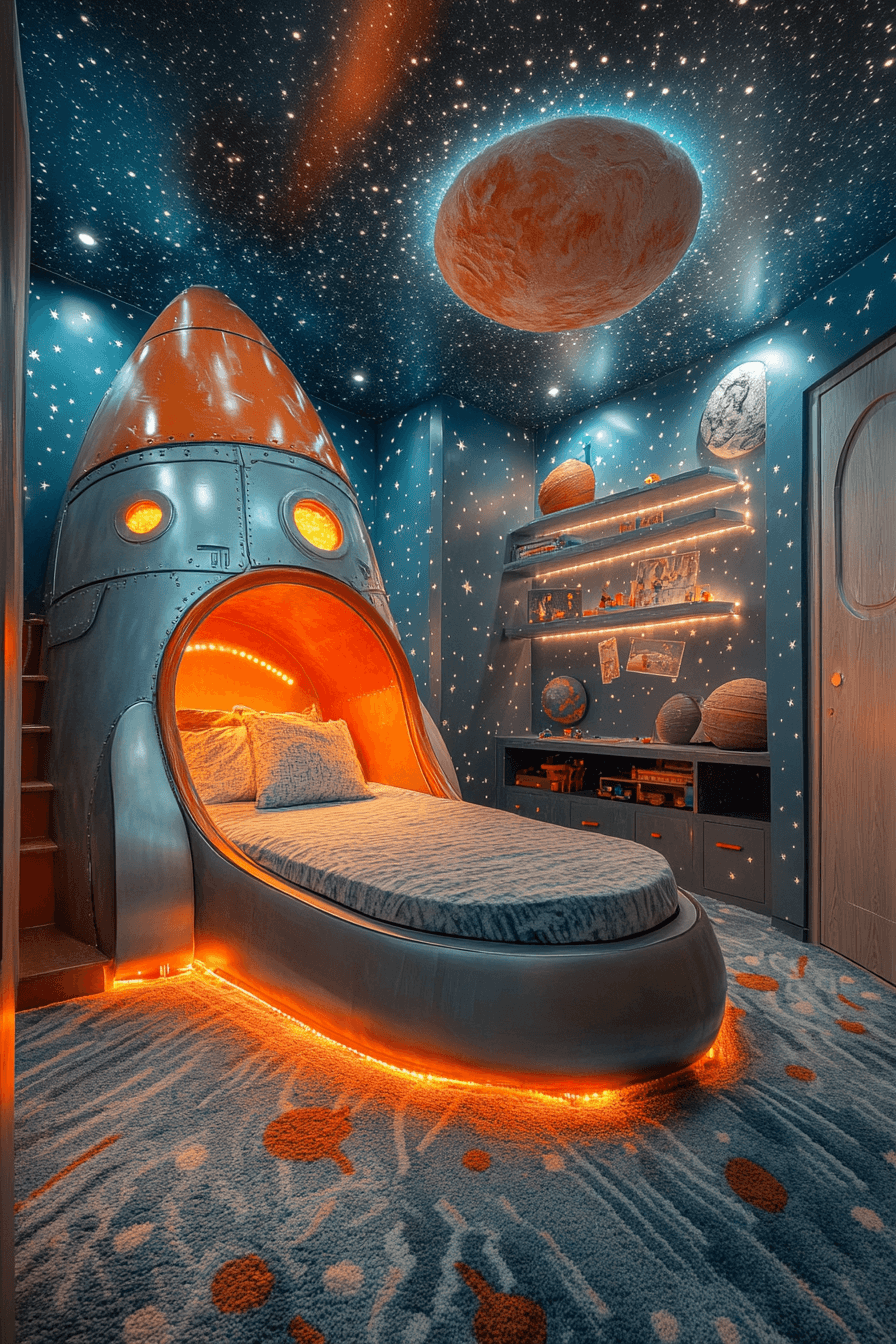 29 Space Themed Bedroom Ideas for Kids Who Want to Sleep on the Moon 3