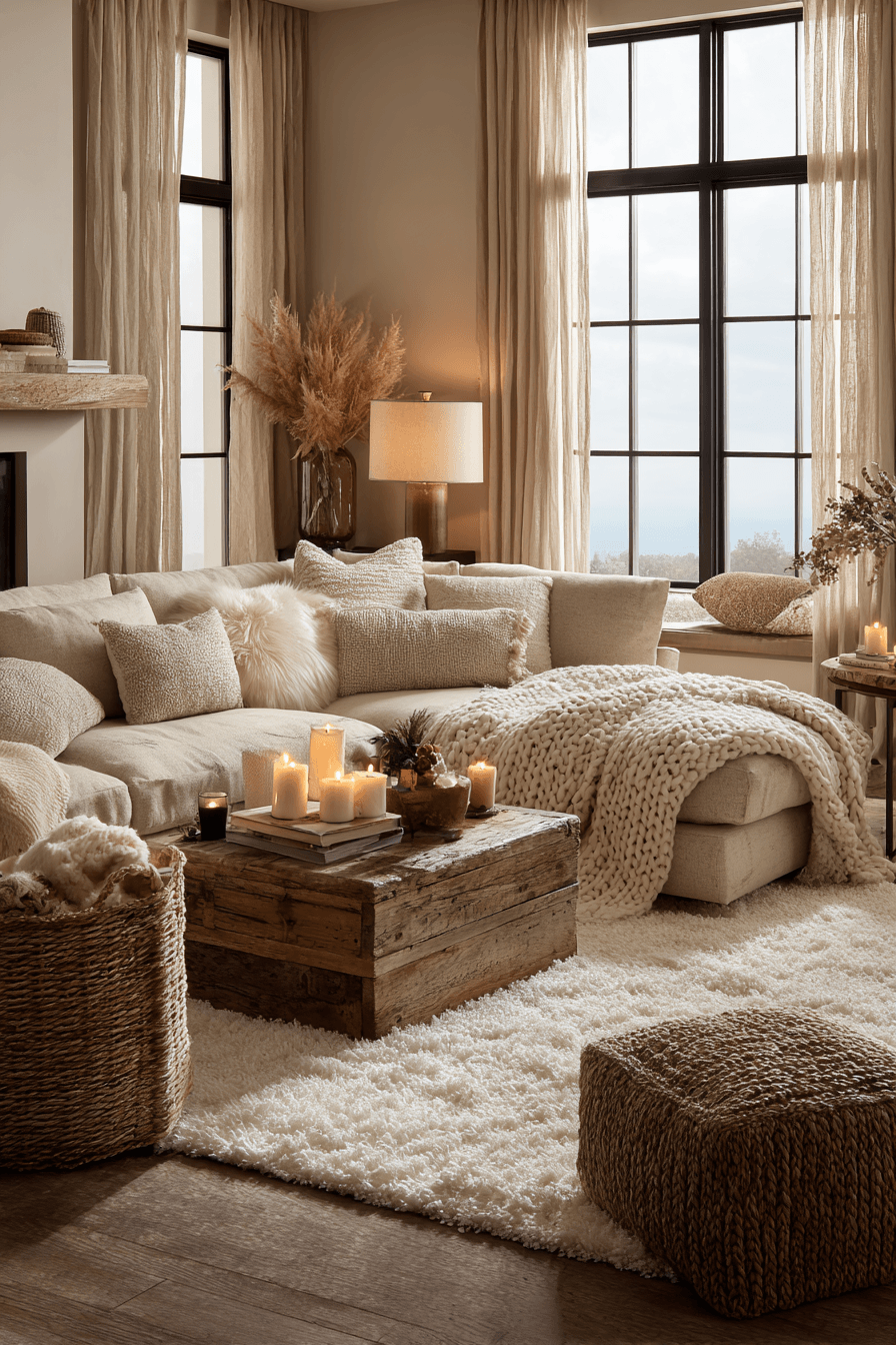 29 Warm Beige Living Rooms for Quiet Evenings 4