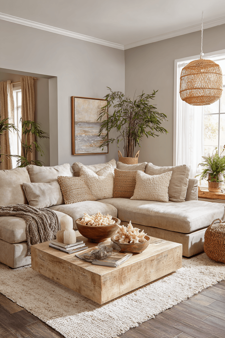 29 Beachy Living Rooms Made for Lazy Afternoons 4