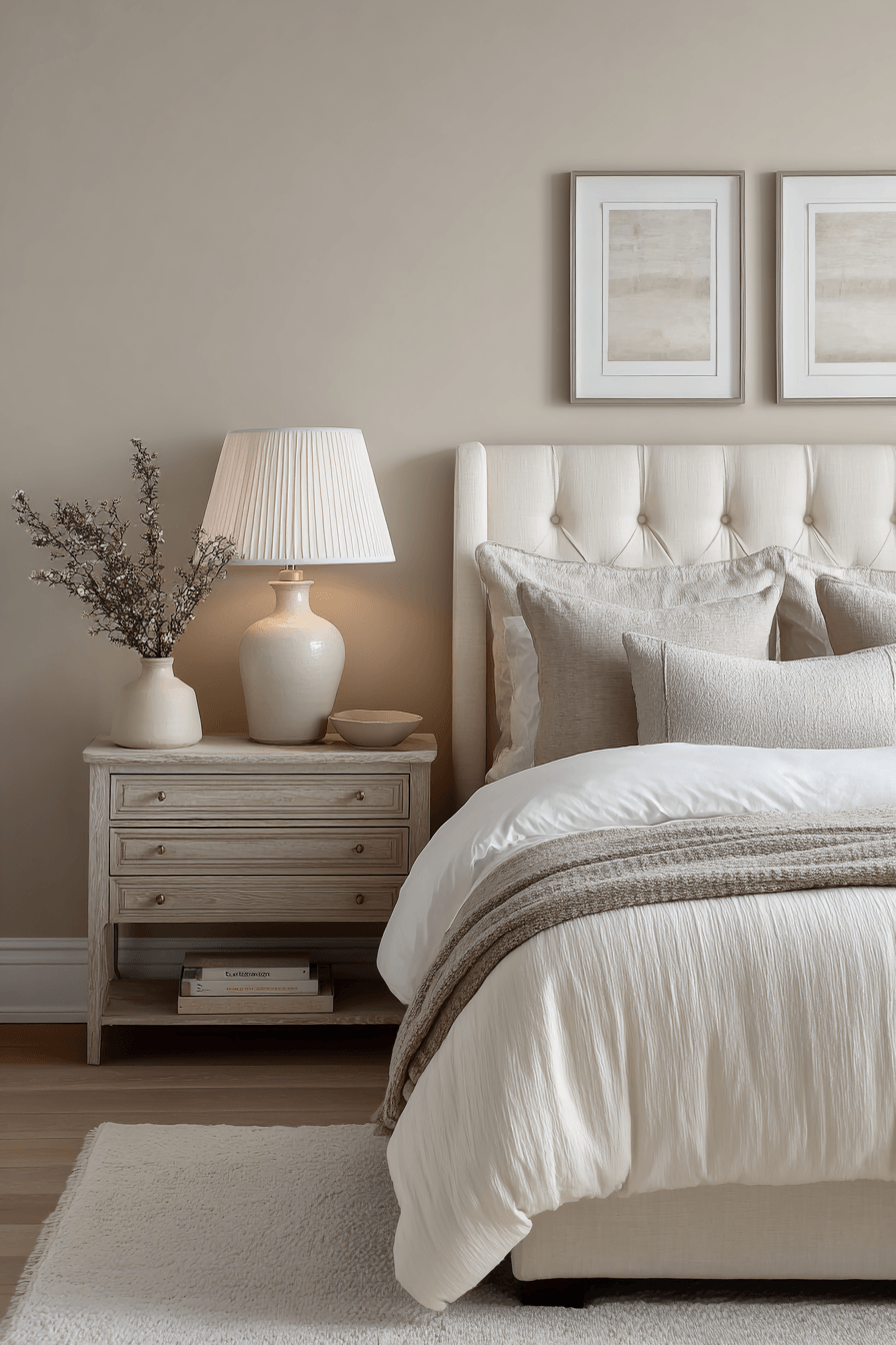 29 Warm Beige Bedrooms That Feel Like a Hug 5