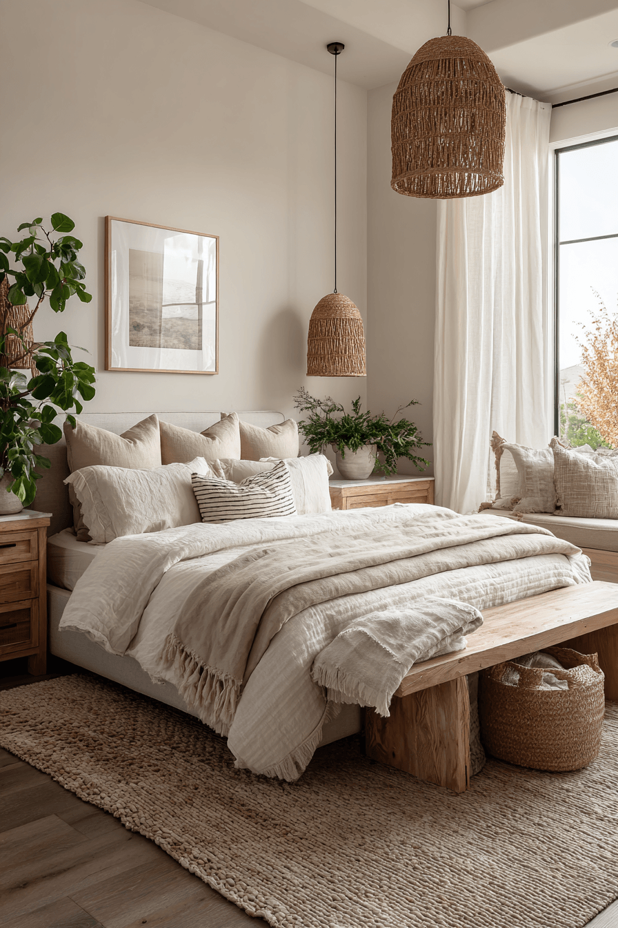 29 Modern Coastal Bedroom Ideas for Sleeping with the Windows Open 6