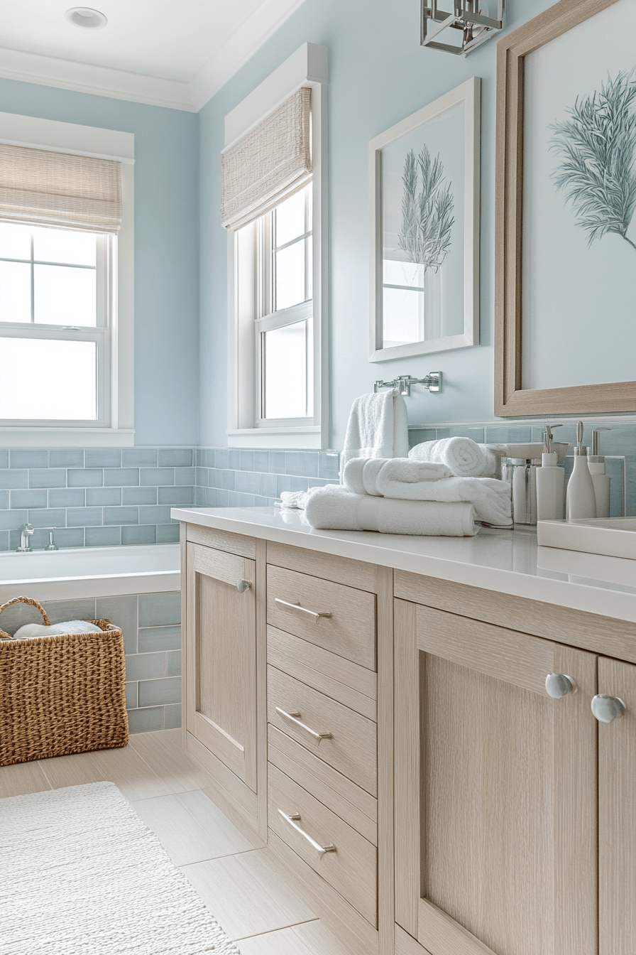 29 Beachy Bathroom Ideas That Feel Like a Morning at the Shore 7 Beachy Bathroom