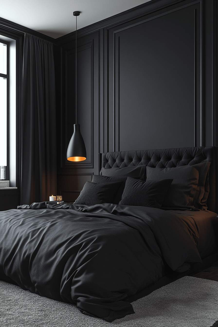 29 Black Themed Bedroom Ideas That Feel Cozy, Not Depressing 7
