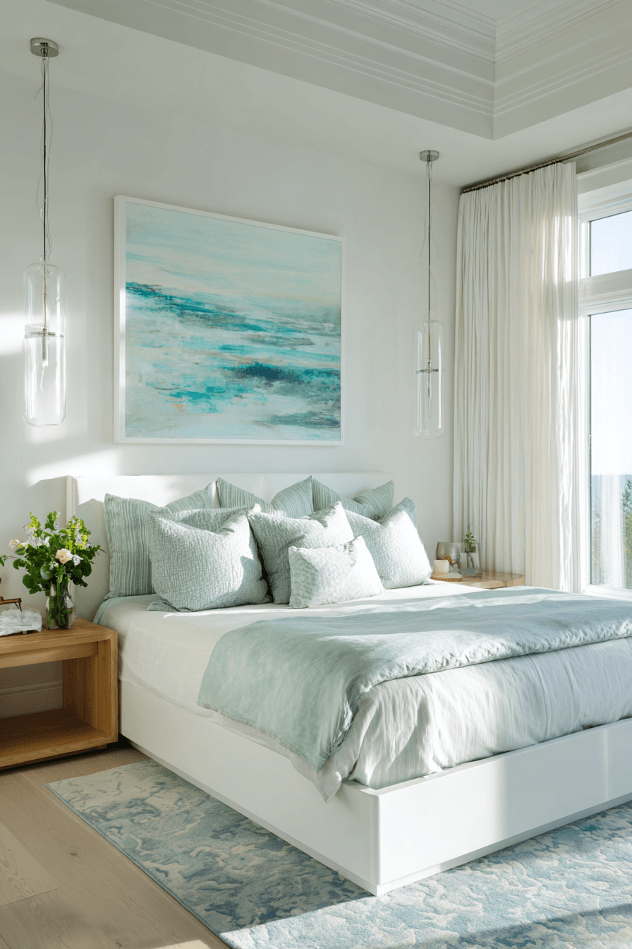29 Modern Coastal Bedroom Ideas for Sleeping with the Windows Open 7