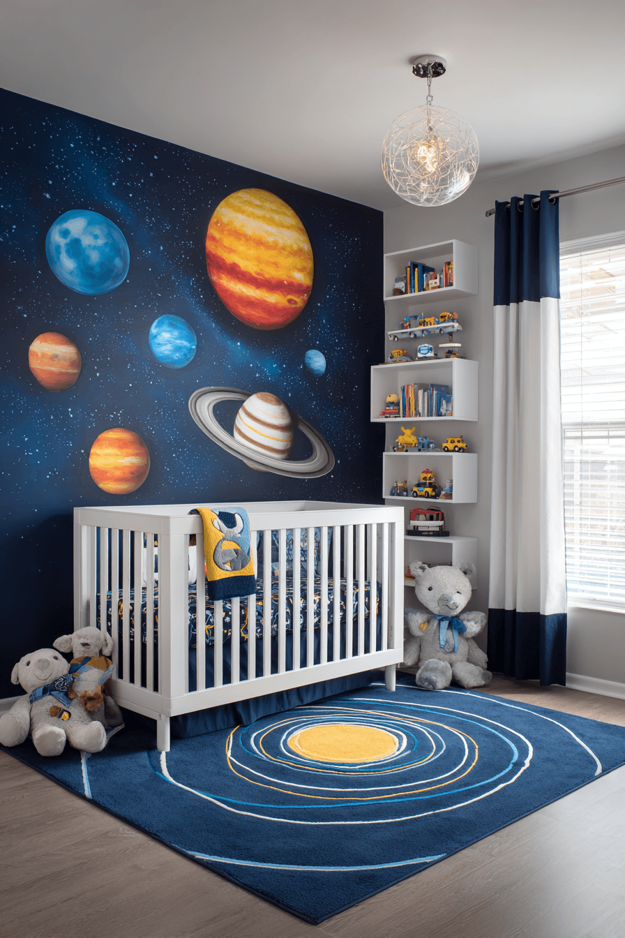 29 Space Themed Nursery Ideas for Little Astronauts in Training 7