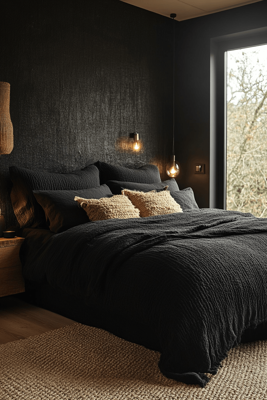 29 Black Themed Bedroom Ideas That Feel Cozy, Not Depressing 8
