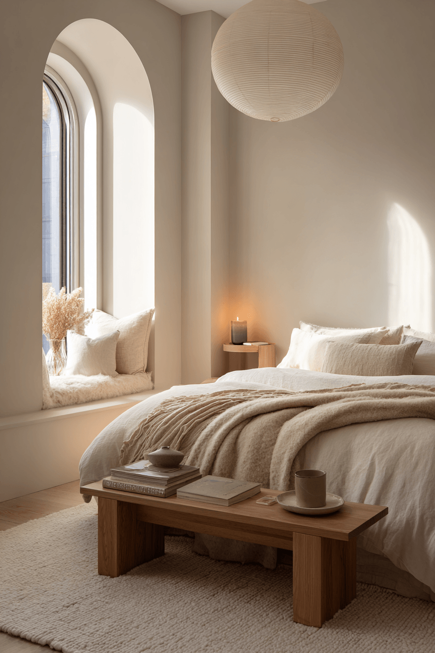 29 Warm Minimalist Bedrooms That Still Feel Like Home 8