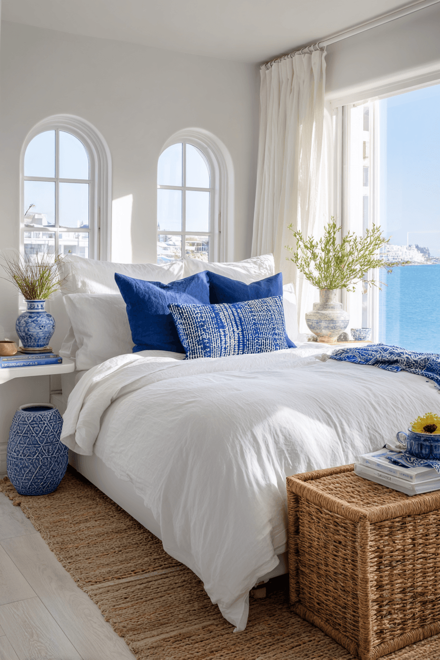 29 Modern Coastal Bedroom Ideas for Sleeping with the Windows Open 9