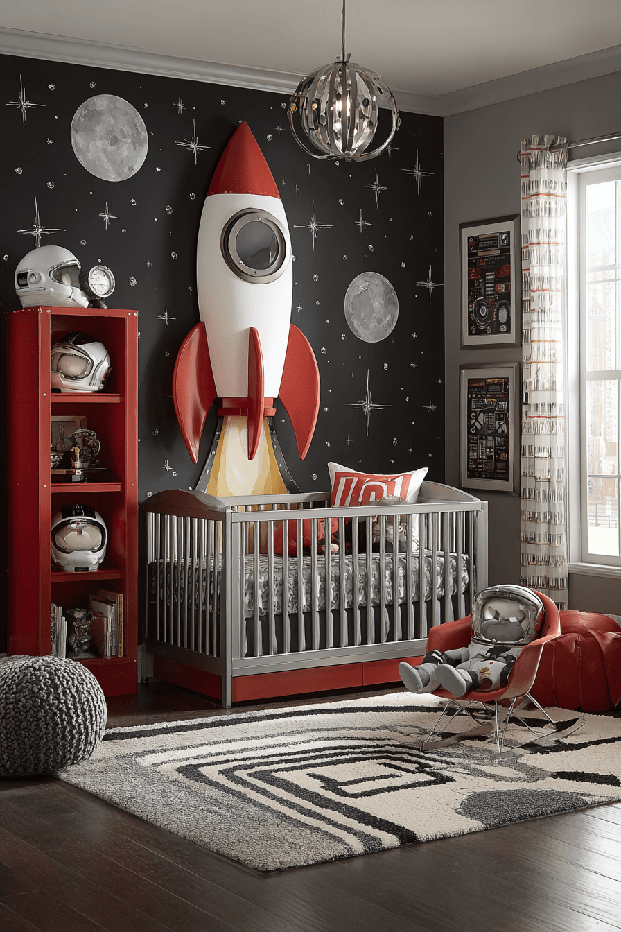 29 Space Themed Nursery Ideas for Little Astronauts in Training 9