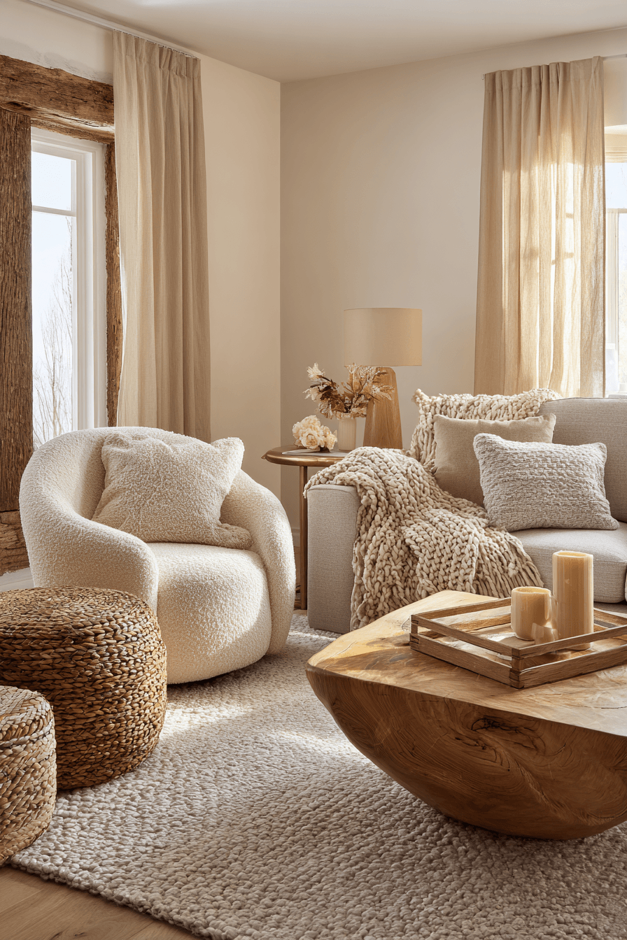 29 Warm Beige Living Rooms for Quiet Evenings 9