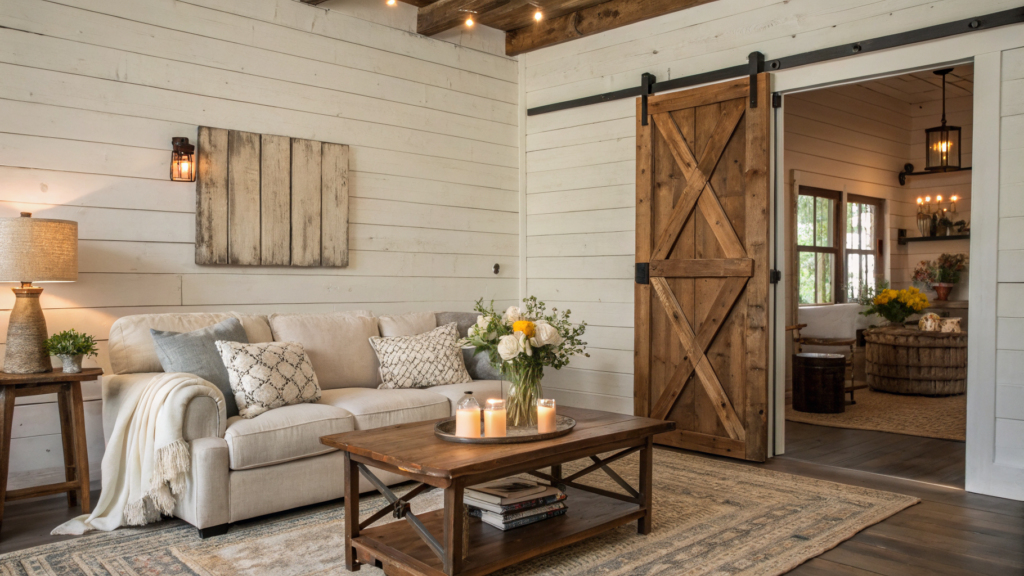 29 Rustic Farmhouse Living Room Ideas That Blend Comfort and Style 34 rustic farmhouse living room