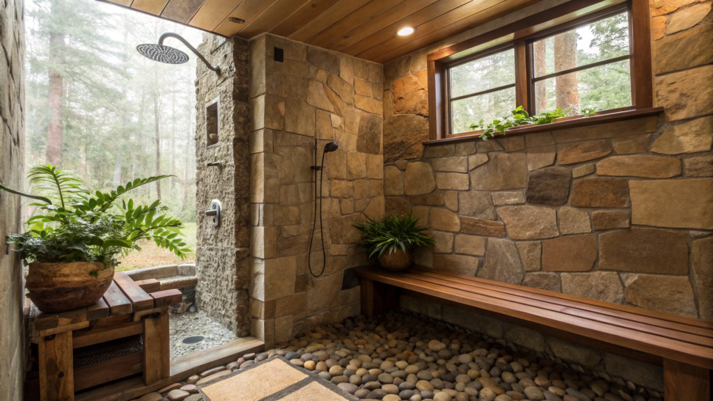 29 Rustic Walk-In Shower Ideas That Bring Nature Into Your Bathroom 32 rustic walk in shower ideas
