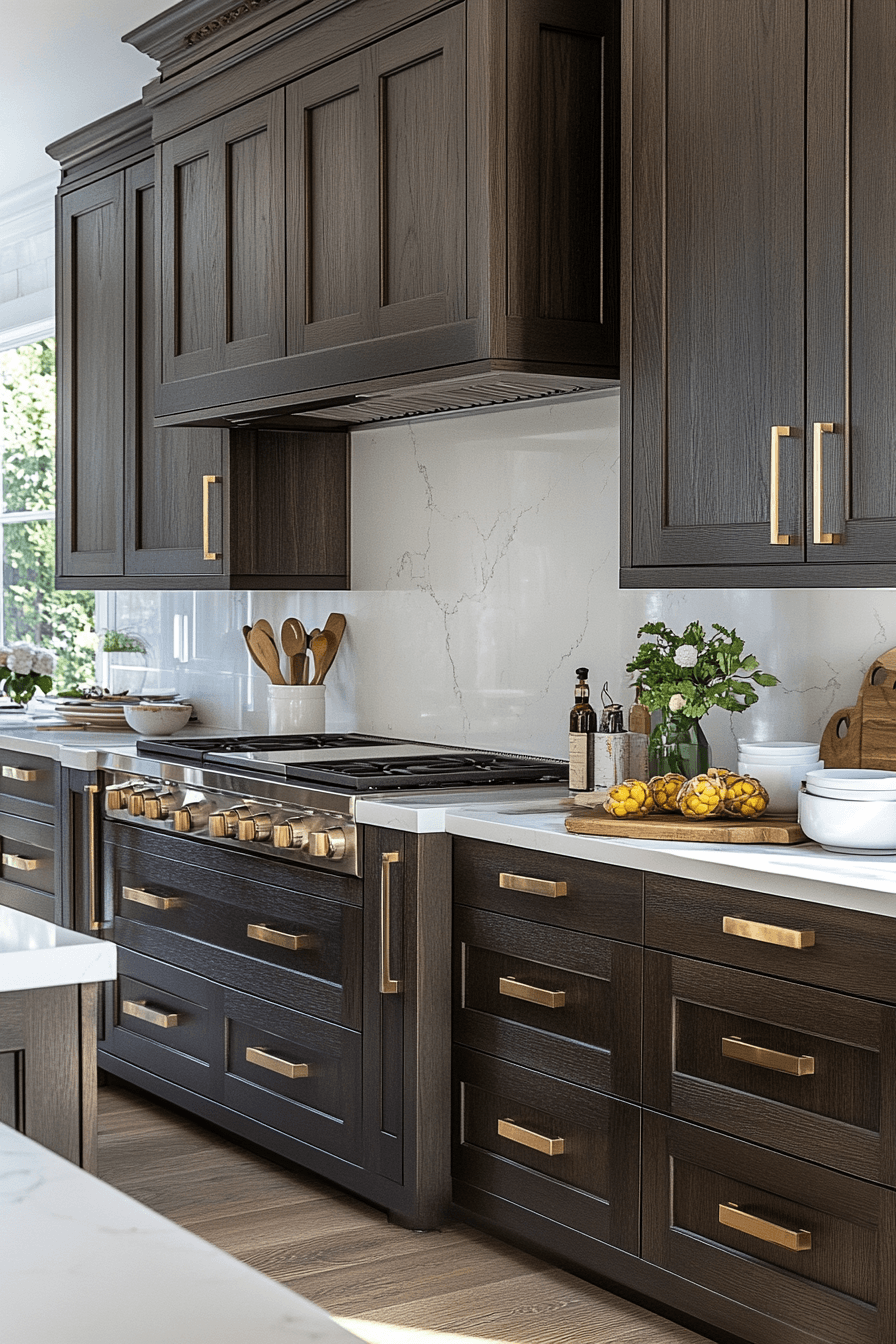 29 Stained Kitchen Cabinets With Real Wood Grain 1