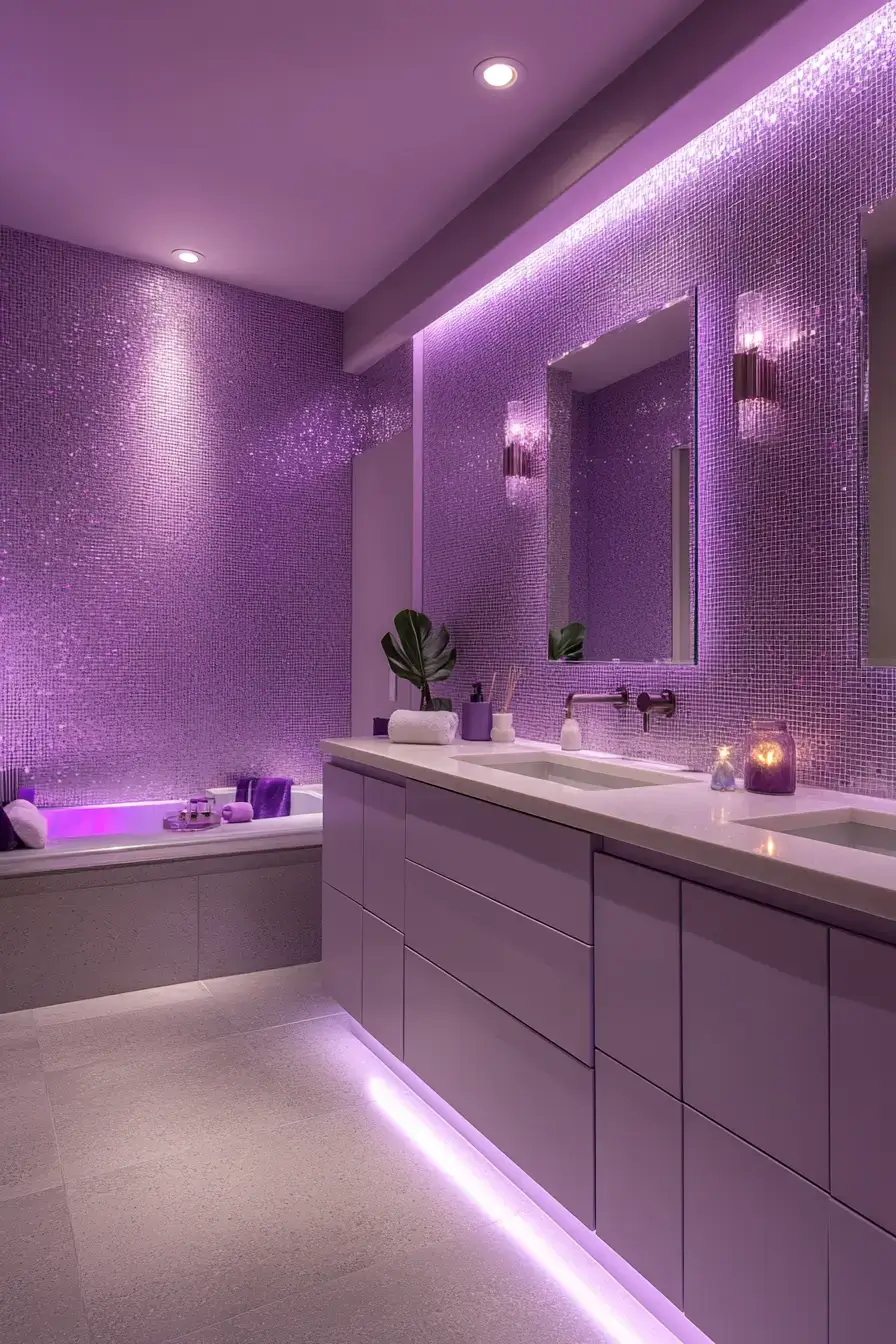 29 Purple Bathroom Ideas That Feel Calm, Bold, and Totally Livable 10
