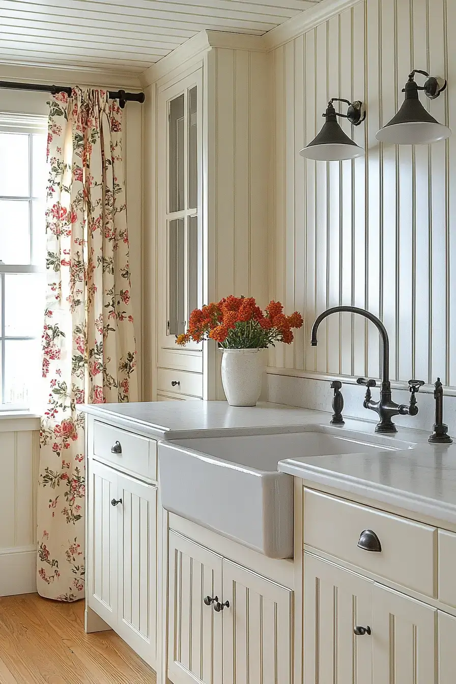 29 Farmhouse Kitchens with White Cabinets That Balance Clean and Cozy 12
