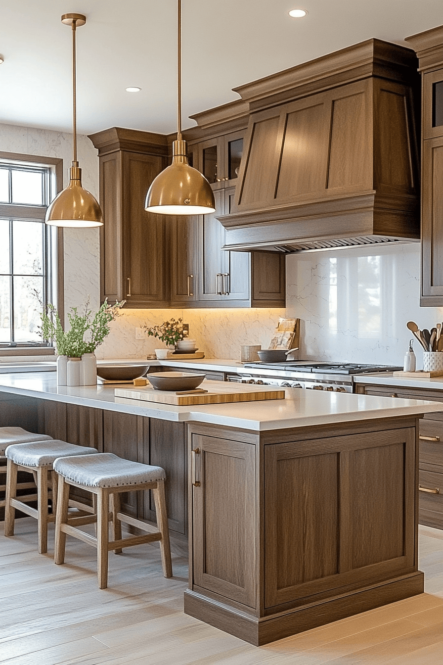 29 Stained Kitchen Cabinets With Real Wood Grain 12