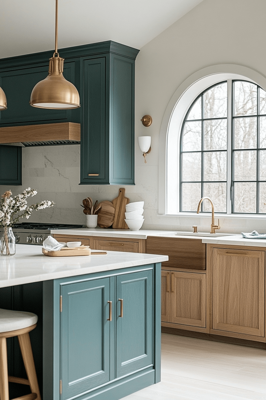 29 2 Toned Kitchen Cabinets That Break the Rules 12