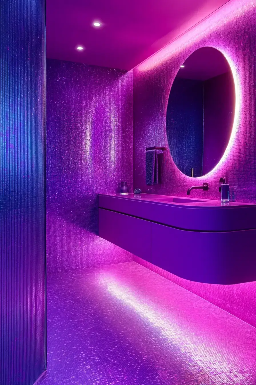 29 Purple Bathroom Ideas That Feel Calm, Bold, and Totally Livable 13