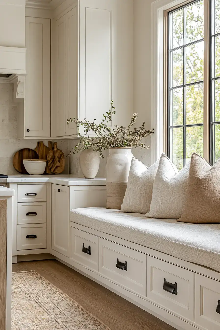 29 Farmhouse Kitchens with White Cabinets That Balance Clean and Cozy 14