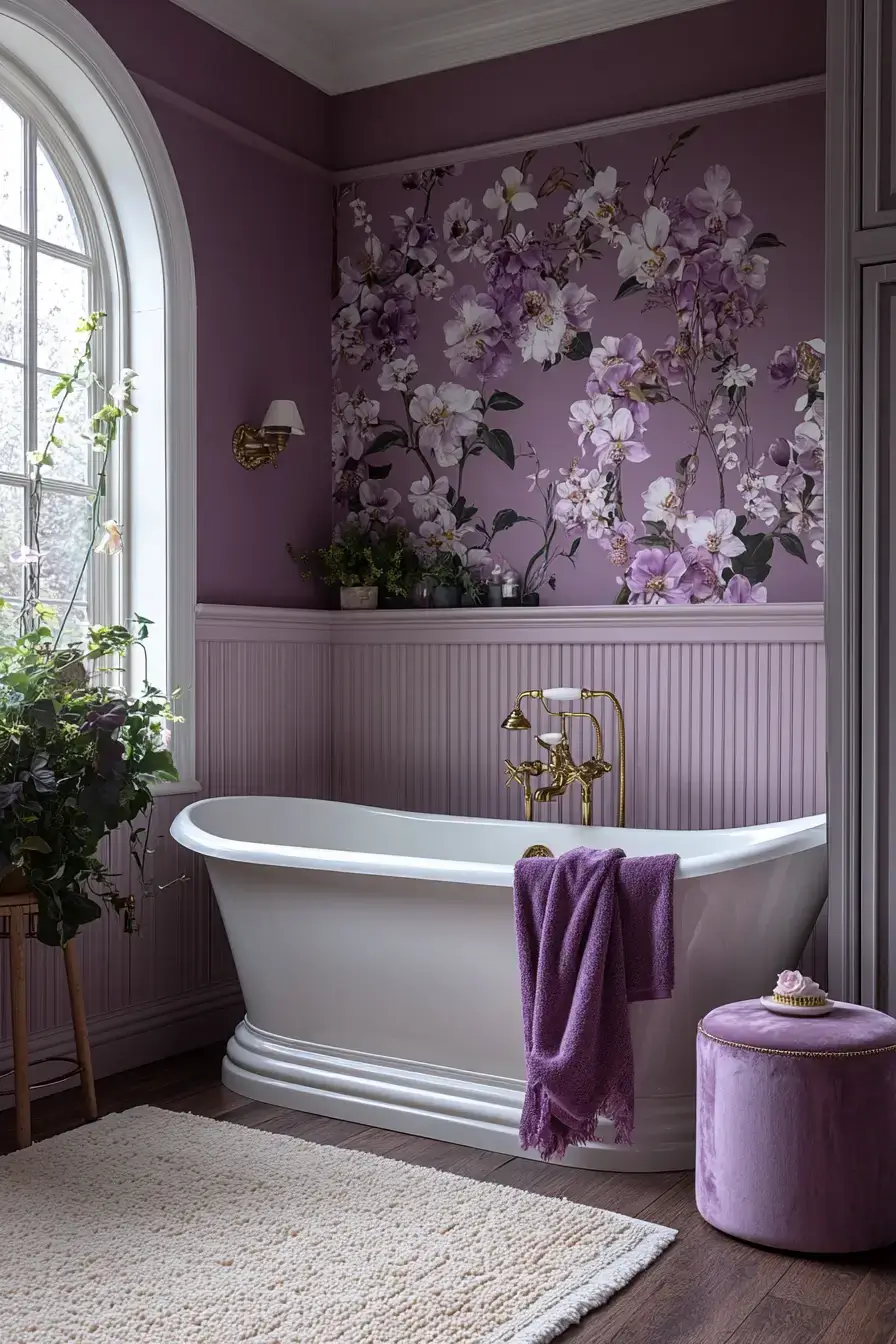 29 Purple Bathroom Ideas That Feel Calm, Bold, and Totally Livable 14