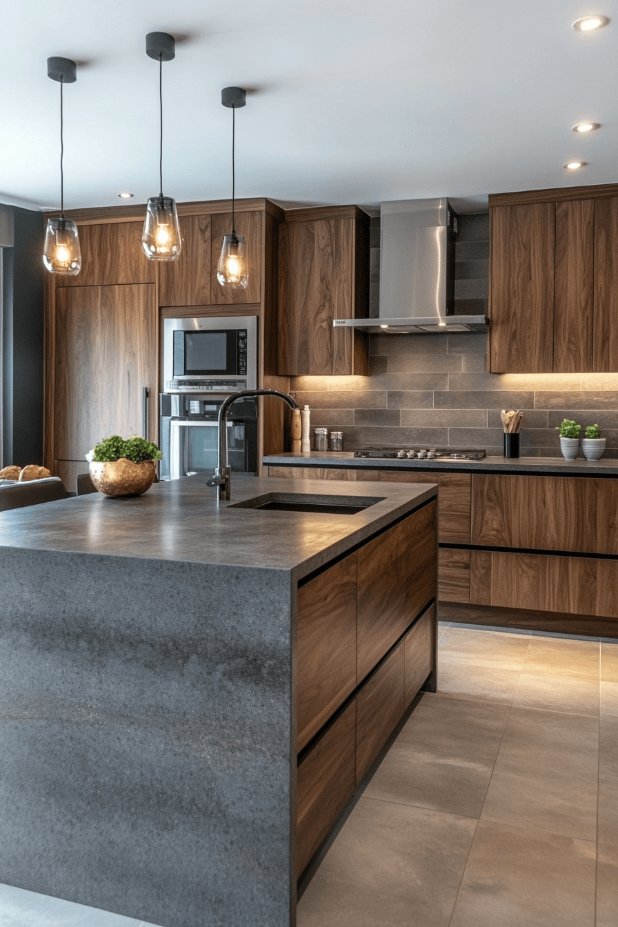 29 Stained Kitchen Cabinets With Real Wood Grain 15