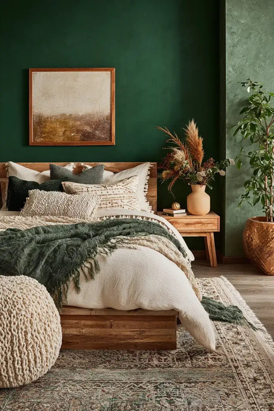 29 Green Boho Bedroom Ideas That Feel Calm and Collected 15