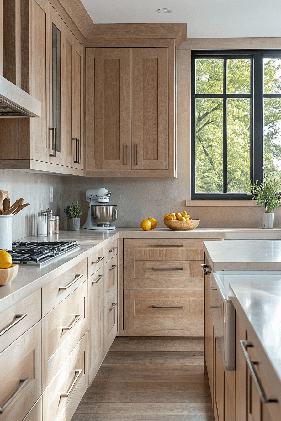 29 Stained Kitchen Cabinets With Real Wood Grain 17